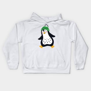 Penguin Party, Gray Kids Hoodie